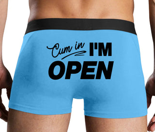 Cum In I'm Open - Blue Boxer Brief