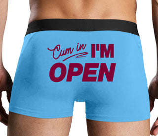 Cum In I'm Open - Blue Boxer Brief