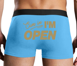 Cum In I'm Open - Blue Boxer Brief