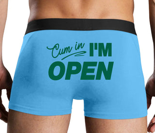 Cum In I'm Open - Blue Boxer Brief
