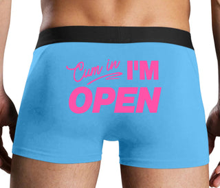 Cum In I'm Open - Blue Boxer Brief