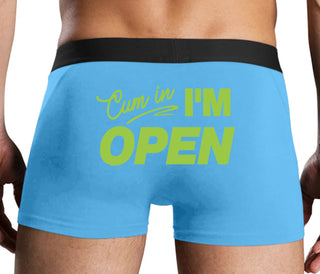 Cum In I'm Open - Blue Boxer Brief