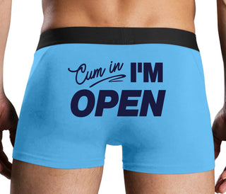 Cum In I'm Open - Blue Boxer Brief