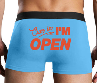 Cum In I'm Open - Blue Boxer Brief