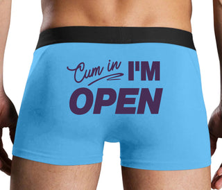 Cum In I'm Open - Blue Boxer Brief