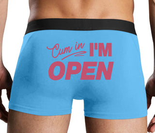 Cum In I'm Open - Blue Boxer Brief