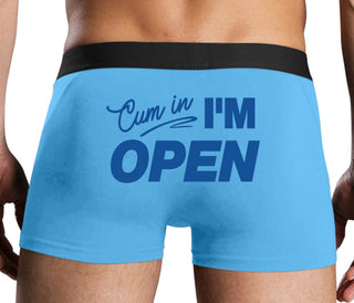 Cum In I'm Open - Blue Boxer Brief