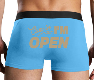 Cum In I'm Open - Blue Boxer Brief