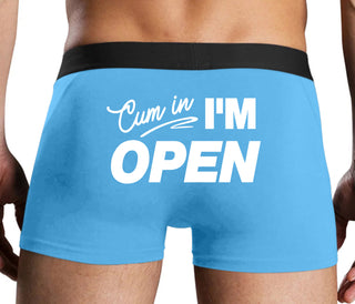 Cum In I'm Open - Blue Boxer Brief