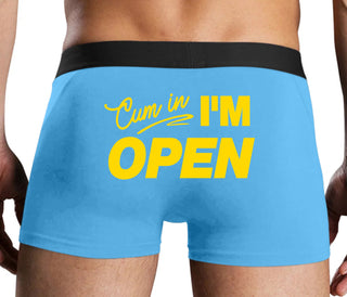 Cum In I'm Open - Blue Boxer Brief