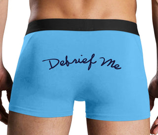 Debrief Me - Blue Boxer Brief