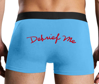 Debrief Me - Blue Boxer Brief