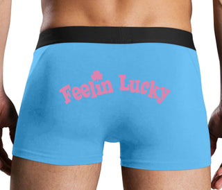 Feeling Lucky Shamrock - Blue Boxer Brief