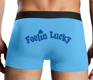 Feeling Lucky Shamrock - Blue Boxer Brief