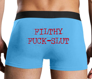Filthy Fuck Slut - Blue Boxer Brief