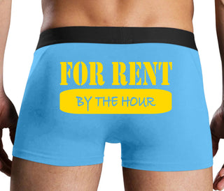 For Rent By The Hour - Blue Boxer Brief