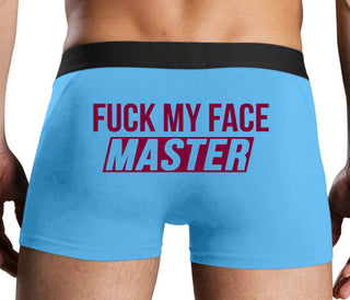 Fuck My Face Master - Blue Boxer Brief