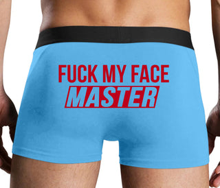 Fuck My Face Master - Blue Boxer Brief