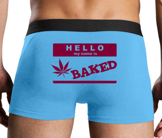 Hello My Name Is Baked - Blue Boxer Brief
