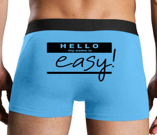 Hello My Name Is Easy - Blue Boxer Brief