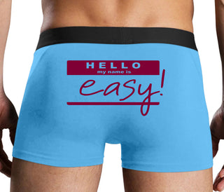 Hello My Name Is Easy - Blue Boxer Brief
