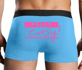 Hello My Name Is Easy - Blue Boxer Brief