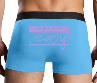 Hello My Name Is Easy - Blue Boxer Brief