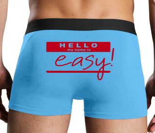 Hello My Name Is Easy - Blue Boxer Brief