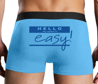 Hello My Name Is Easy - Blue Boxer Brief