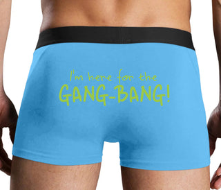 Here for the Gang Bang - Blue Boxer Brief