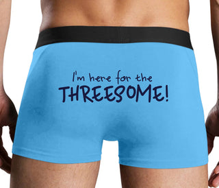Here for the Threesome - Blue Boxer Brief