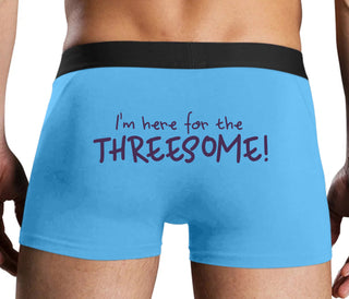 Here for the Threesome - Blue Boxer Brief