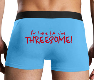 Here for the Threesome - Blue Boxer Brief