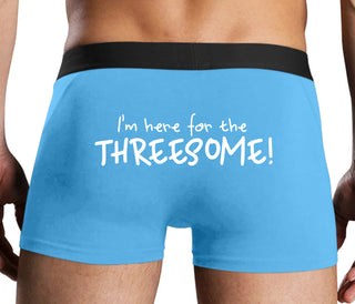 Here for the Threesome - Blue Boxer Brief