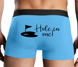 Hole In One - Funny Golf - Blue Boxer Brief