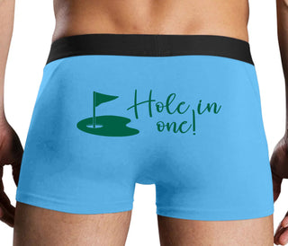 Hole In One - Funny Golf - Blue Boxer Brief