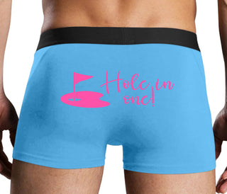 Hole In One - Funny Golf - Blue Boxer Brief