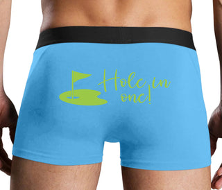 Hole In One - Funny Golf - Blue Boxer Brief