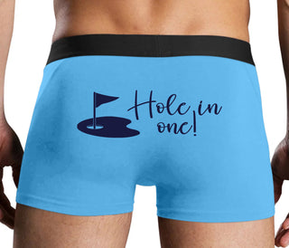 Hole In One - Funny Golf - Blue Boxer Brief