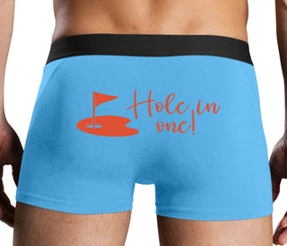 Hole In One - Funny Golf - Blue Boxer Brief