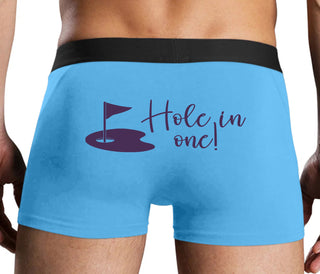 Hole In One - Funny Golf - Blue Boxer Brief