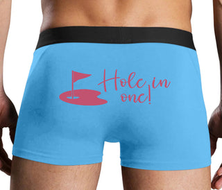 Hole In One - Funny Golf - Blue Boxer Brief