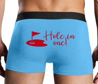 Hole In One - Funny Golf - Blue Boxer Brief