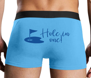 Hole In One - Funny Golf - Blue Boxer Brief