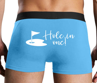 Hole In One - Funny Golf - Blue Boxer Brief