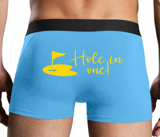 Hole In One - Funny Golf - Blue Boxer Brief