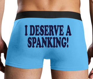 I Deserve A Spanking - Blue Boxer Brief
