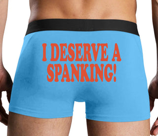 I Deserve A Spanking - Blue Boxer Brief