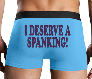 I Deserve A Spanking - Blue Boxer Brief