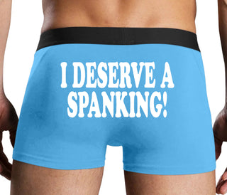 I Deserve A Spanking - Blue Boxer Brief